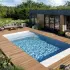 Coque piscine Melody 77C avec coffrage pour volet immergé - 8,45m x 3,80m , profondeur 1,50m sans filtration