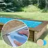 Liner piscine bois UBBINK Azura 505x350 - 3,5m x 5,05m x 1,26m 75/100ème beige