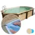 Liner piscine bois UBBINK Lagon 550x400 - 4m x 5,5m x 1,2m 75/100ème beige