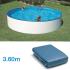 Liner piscine hors sol ronde Ø 3,60m x H1,20m - Coloris bleu uni Épaisseur 40/100e