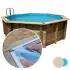 Liner piscine bois UBBINK Lagon 450 - 4,5m x 1,2m x m 75/100ème beige
