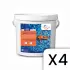 Chlore 5 en 1 multifonctions 4 kg PoolStyle PSL-500-0003 - Lot de 4