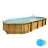 Piscine Azura 400x750 - H130cm Liner Bleu