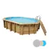Piscine Océa  355x550 - H120cm - Liner Gris 75/100ème