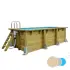 Piscine Urban Pool 250 x 450 - H140cm - Liner Beige 75/100ème + Nage à contre-courant + Heatermax® Inverter 20 + LED-Spot 350 Plus + Coffret électrique Premium