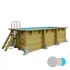 Piscine Urban Pool 250 x 450 - H140cm - Liner Gris 75/100ème + Nage à contre-courant + Heatermax® Inverter 20 + LED-Spot 350 Plus + Coffret électrique Premium