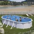 Piscine hors sol acier ovale avec jambes de force ATLANTIS 5.27m x 3.27m x H: 1.32m