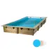 Piscine Linéa  350x650 - H140cm - Liner Bleu 75/100ème