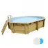 Piscine hors sol octogonale 4,85 x 3,35 m UBBINK Caraïbes - liner beige