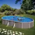 Piscine hors sol acier et résine GRE FUSION ovale 5.00m x 3.00 x  1.35m