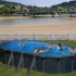 Piscine hors sol acier  GRE RATTAN ovale 5.00m x 3.00 x 1.32m