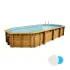 Piscine hors sol octogonale 8,2 x 4,7 m UBBINK Caraïbes - liner beige