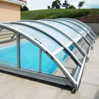 Abri mi-haut BORNEO, pour piscine 12,60x5,30m maximum