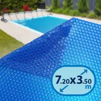 Bâche à bulles piscine ovale 7,20 x 3,50 m, 180 microns