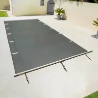 Bâche de sécurité à barres pour piscine 6 x 3,50m