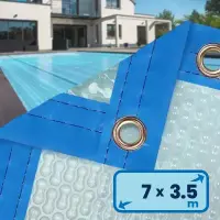 Bâche à bulles 7x3,5m ultra chauffante Sol+Guard GeoBubble ECA 500 microns Quatro Préfabriquée