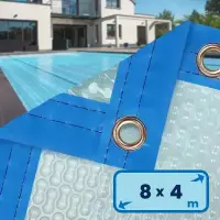 Bâche à bulles 8x4m ultra chauffante Sol+Guard GeoBubble ECA 500 microns Quatro Préfabriquée