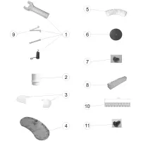 Pièces détachées pour Balai manuel oval clip avec brosses latérales