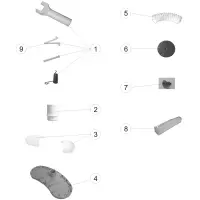 Pièces détachées pour Balai manuel oval clip sans brosses latérales