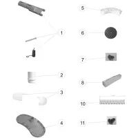 Pièces détachées pour Balai manuel oval écrous papillon avec brosses latérales