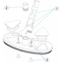 Pièces détachées pour Balai manuel oval écrous papillon
