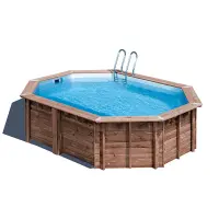 Piscine ovale bois Bambu Sunbay