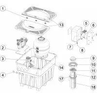 Pièces détachées pour Local technique enterré KEOPS filtre ASTER 600 + Coffret Electrolyse