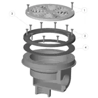 Pièces détachées pour Bonde de fond 1 1/2" piscine PRÉFABRIQUÉ