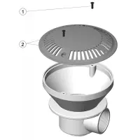 Pièces détachées pour Bonde de fond Ø 180 anti-vortex BETON