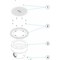 Pièces détachées pour Bonde de fond 2" BETON