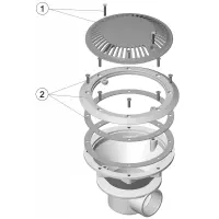 Pièces détachées pour Bonde de fond Ø 210 anti-vortex LINER