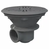 Bonde de fond ronde Ø210 mm Astralpool - Gris clair