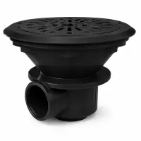 Bonde de fond AstralPool ronde Ø210 mm sans inserts pour piscine liner et polyester Anthracite