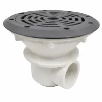 Bonde de fond Astralpool Easy-Line Ø 210 mm pour piscine liner et préfabriquée - Gris