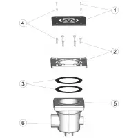 Pièces détachées pour Bonde de fond avec grille en inox LINER