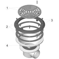 Pièces détachées pour Bonde de fond BETON/LINER EASY-LINE