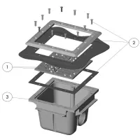 Pièces détachées pour Bonde de fond carrée 210x210 LINER