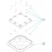 Pièces détachées pour Bonde de fond carrée anti-vortex