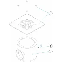 Pièces détachées pour Bonde de fond carrée inox