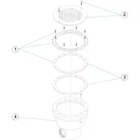Pièces détachées pour Bonde de fond inox 2" LINER