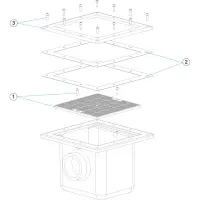 Pièces détachées pour Bonde de fond préfabriquée grille petite