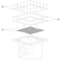 Pièces détachées pour Bonde de fond PRÉFABRIQUÉ grille grande