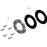 Pièces détachées pour Bride de buse de refoulement interchangeable plastique-inox