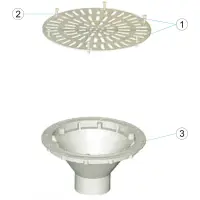 Pièces détachées pour Buse de fond REGLABLE 3" BETON