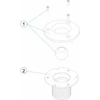 Pièces détachées pour Buse de refoulement inox filet long 35,50,70 mm