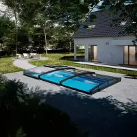 Abri piscine bas Casablanca Infinity SKY A Albixon anthracite DB 703