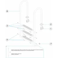 Pièces détachées pour Échelle droite 2-3-4-5 marches plastique