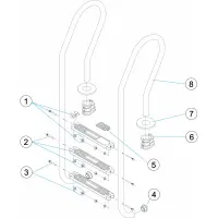 Pièces détachées pour Échelle mixte plus 3-4-5 marches aisi-316