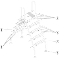 Pièces détachées pour Échelle piscine hors-sol / ladder aluminium