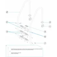 Pièces détachées pour Échelle standard 2-3-4-5 marches aisi-316
